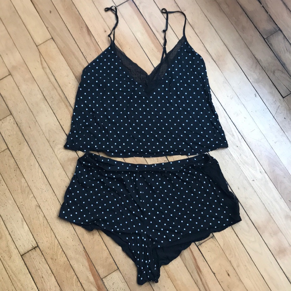 EUC polka dot sleep set Victoria’s Secret Size L